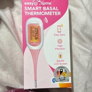 Pink Smart Basal Thermometer with App Support